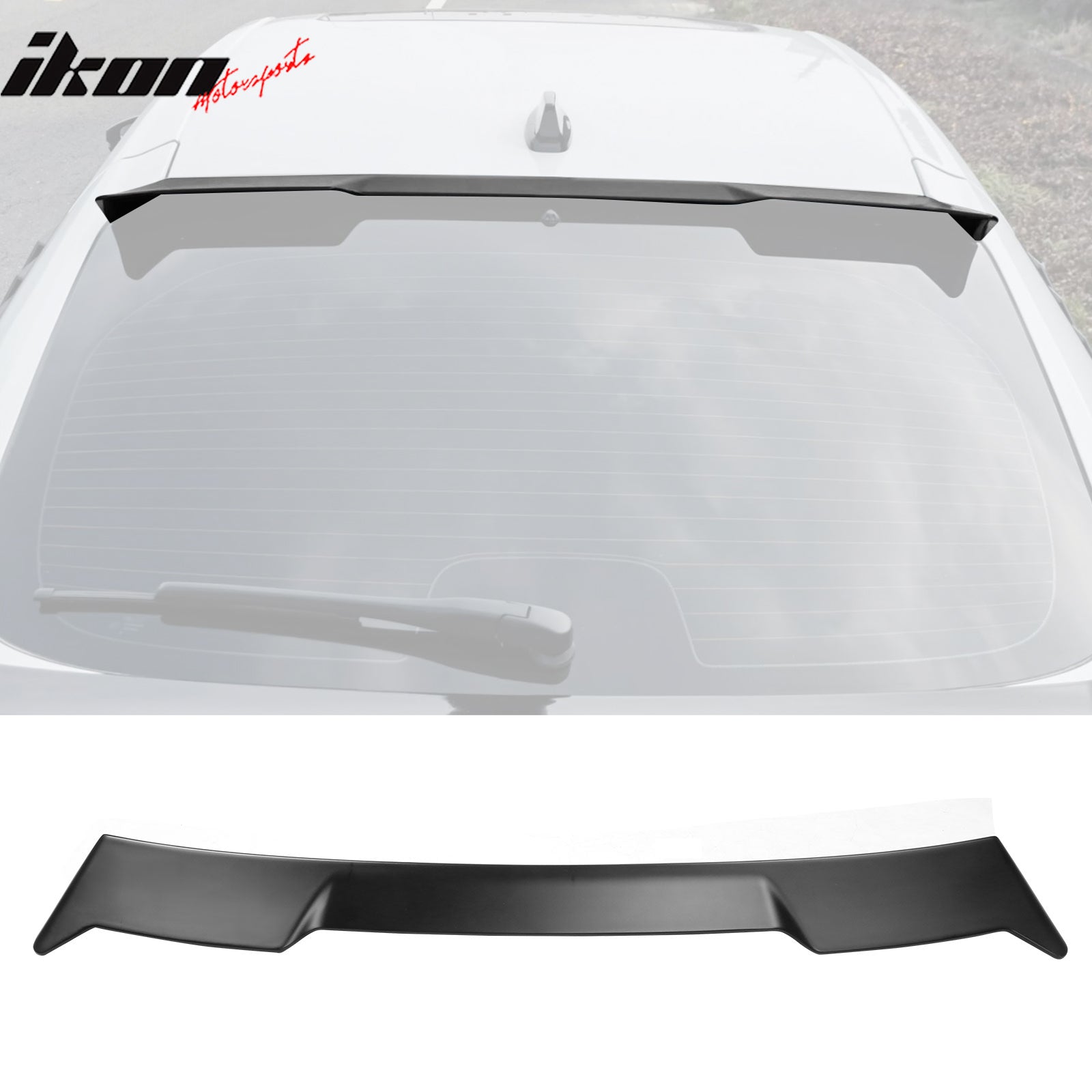 Fits 22-24 Honda Civic Hatchback IKON Style Rear Roof Spoiler ABS