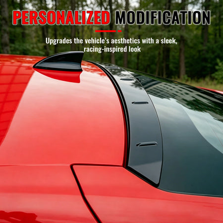 For 22-26 Honda Civic FL Type R Hatchback V Style Roof Spoiler Carbon Fiber Look