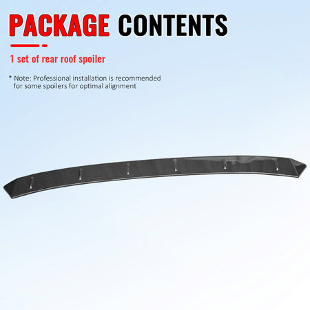 For 22-26 Honda Civic FL Type R Hatchback V Style Roof Spoiler Carbon Fiber Look