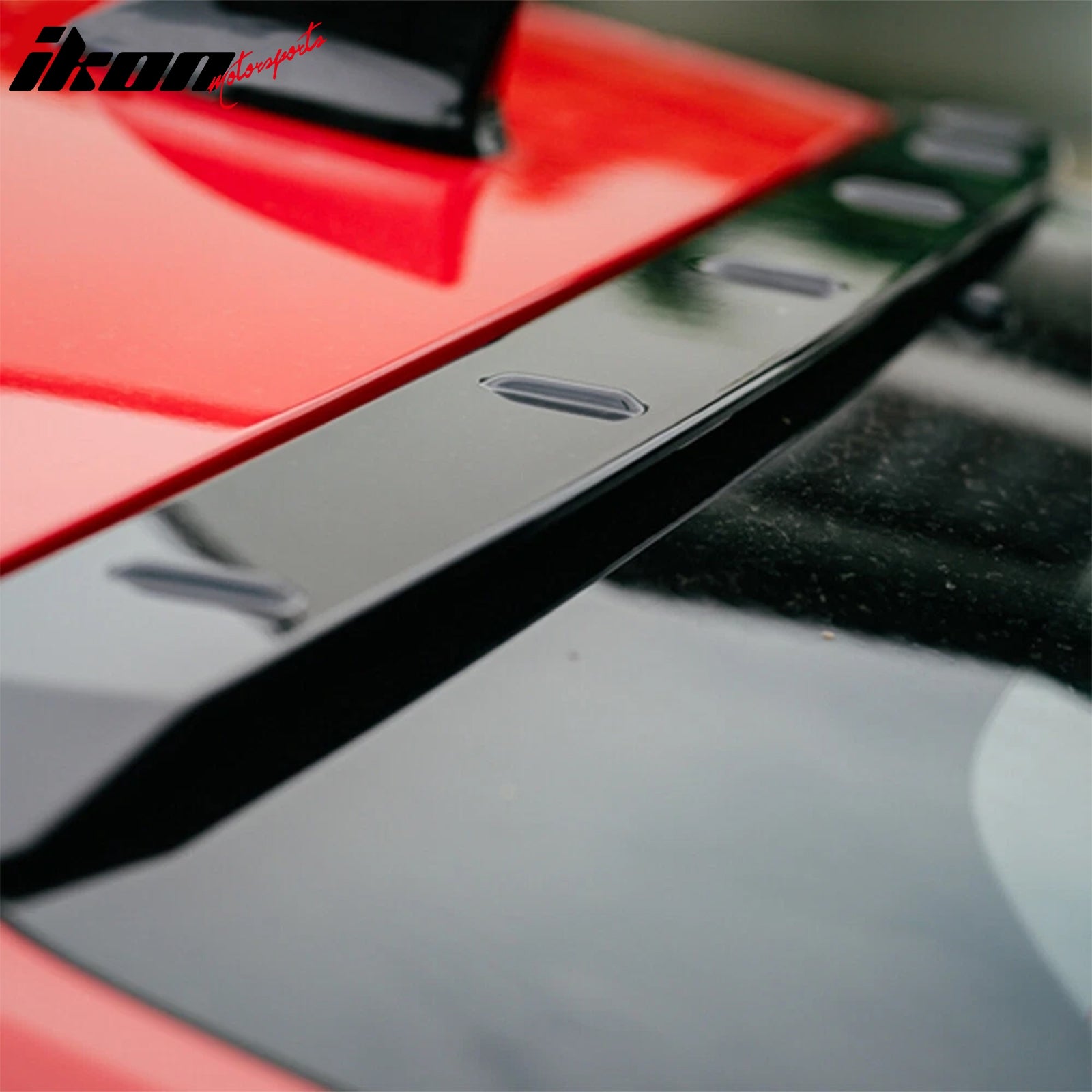 Fits 22-26 Honda Civic FL Type R Hatchback V Style Roof Spoiler Gloss Black ABS