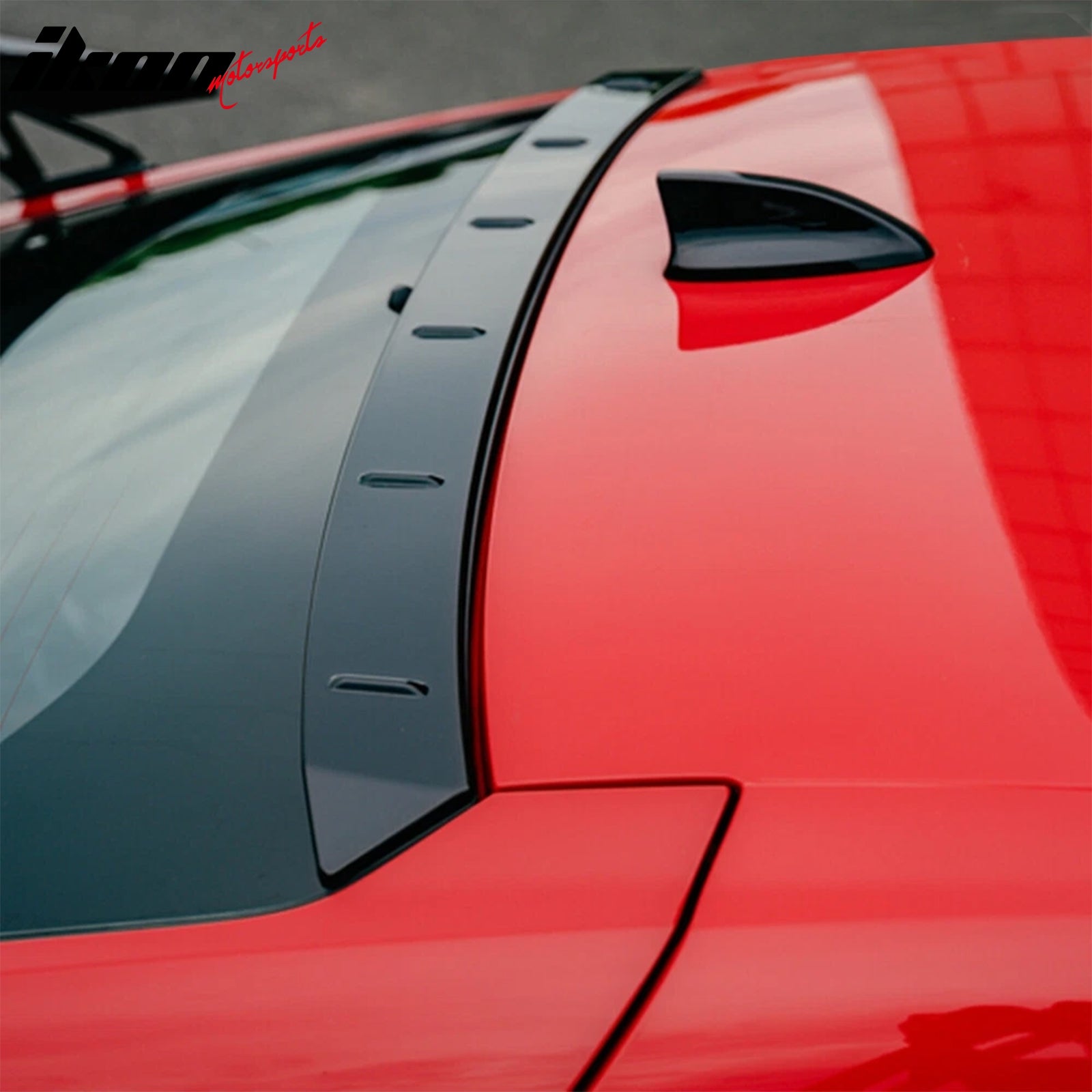 Fits 22-26 Honda Civic FL Type R Hatchback V Style Roof Spoiler Gloss Black ABS