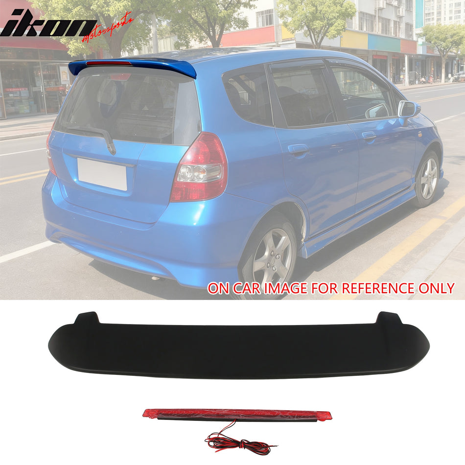 2006-2008 Honda Fit ABS Rear Roof Spoiler Lip Wing w/ LED Light