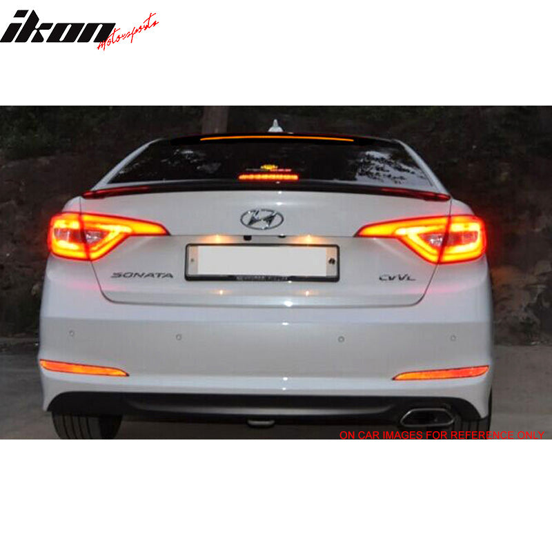 Fit 15-17 Hyundai Sonata Roof Spoiler LED Light Bar ABS