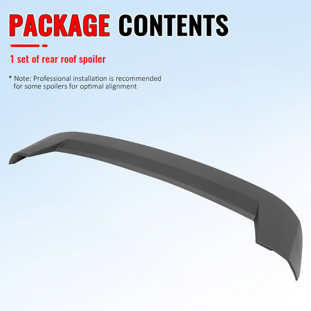 Fits 21-27 Jeep Grand Cherokee L WL75 IKON Window Roof Spoiler ABS Unpainted