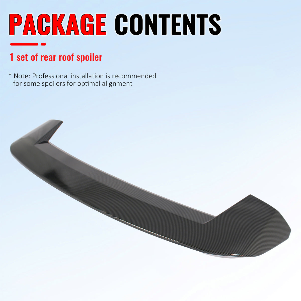 Fits 21-27 Jeep Grand Cherokee L WL75 Window Roof Spoiler ABS Carbon Fiber Print