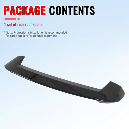 Fits 21-27 Jeep Grand Cherokee L WL75 IKON Gloss Black Window Roof Spoiler ABS