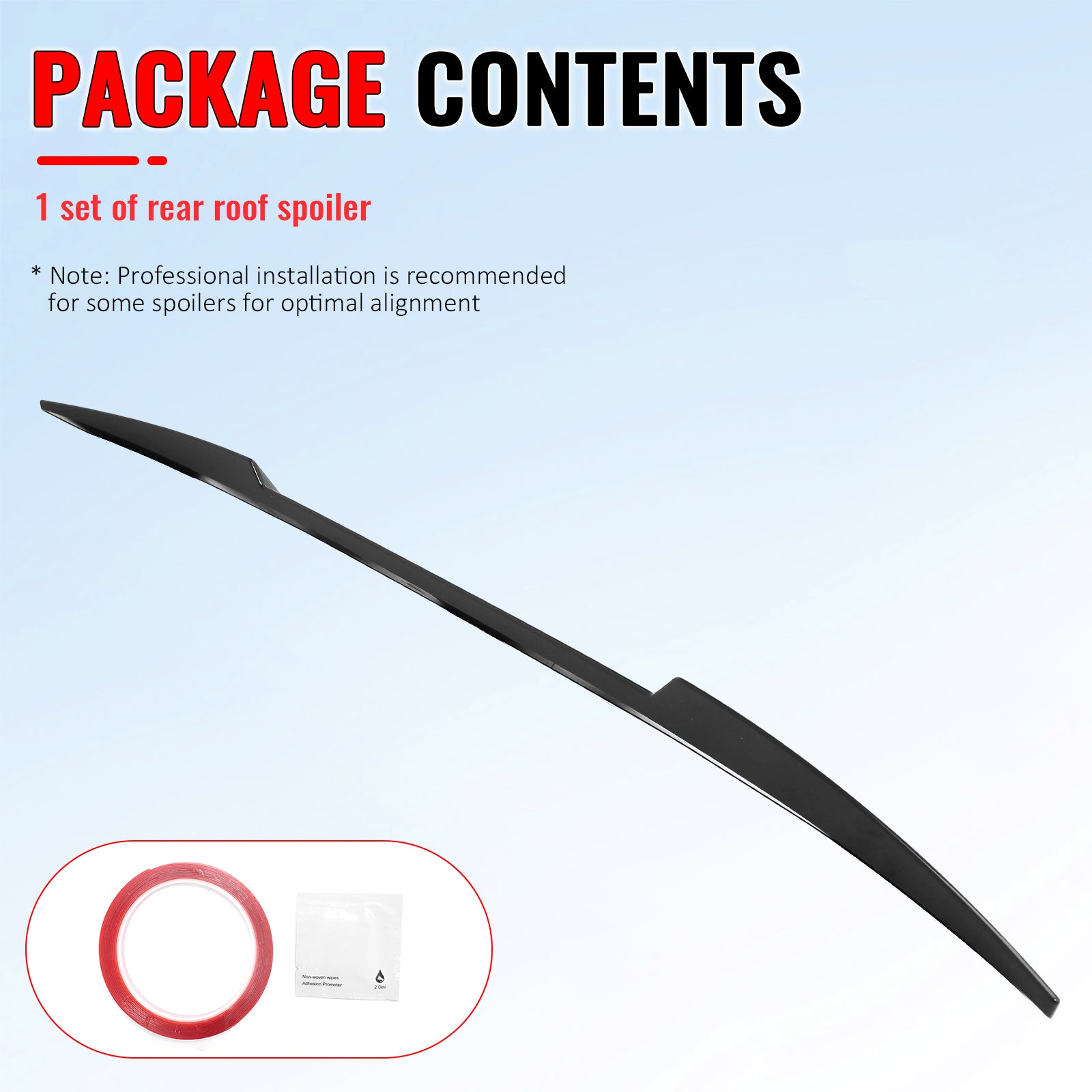 Fits 21-26 Kia K5 5th Gen 4Dr Gloss Black Roof Spoiler Rear Window Wing Lip ABS