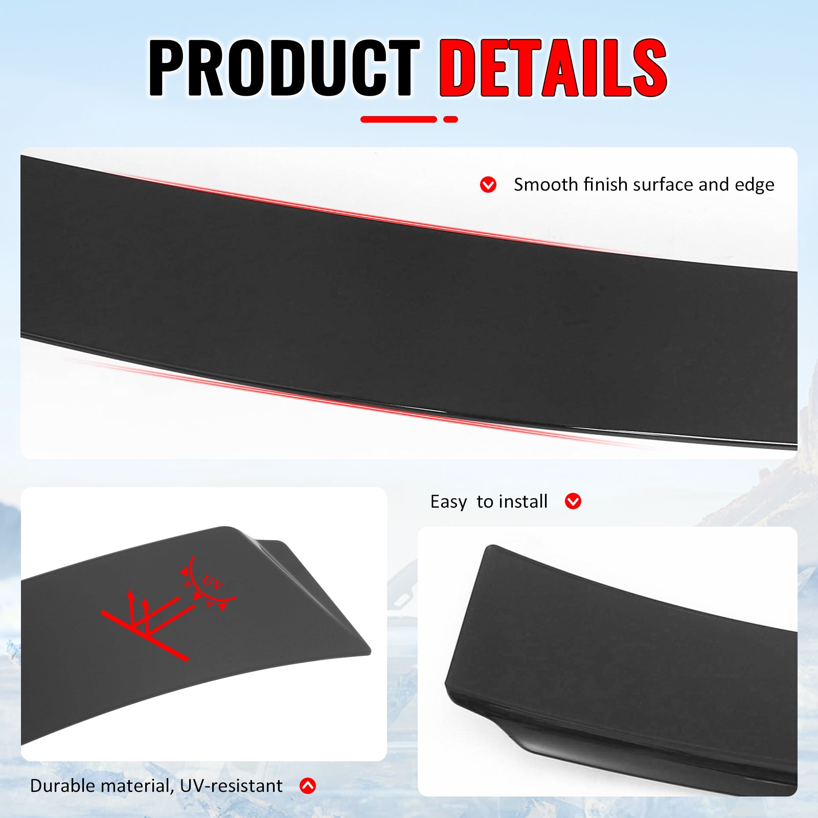 Fits 06-13 Lexus IS250 IS350 IS F Sedan OE Style Rear Roof Spoiler Gloss Black