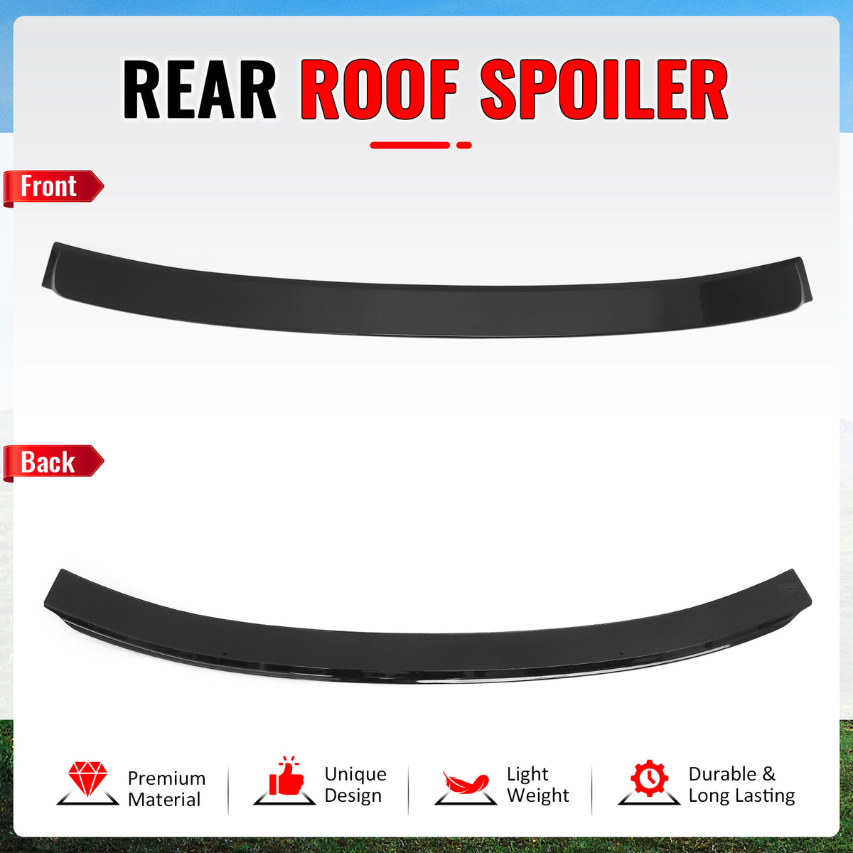 Fits 14-20 Lexus IS-Series XE30 Sedan F-Sport Style Roof Spoiler Gloss Black