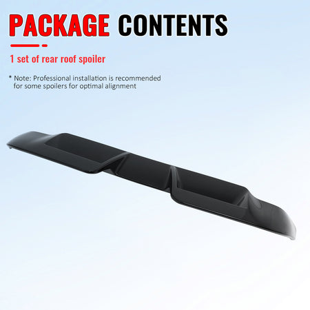 Fits 20-26 Land Rover Defender 90/110/130 Roof Spoiler Gloss Black V1 Rear Wing