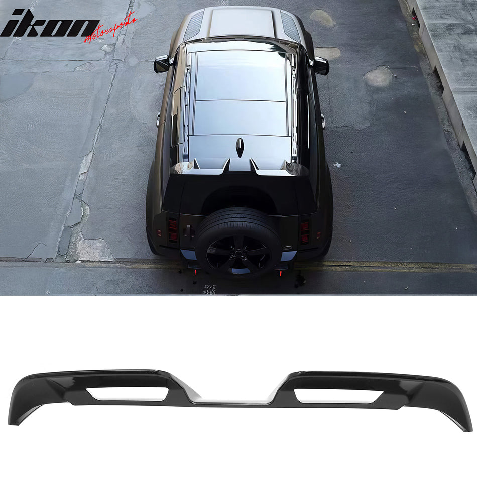 2020-2026 Land Rover Defender 90/110/13 IKON V1 Style Gloss Black ABS Rear Window Roof Spoiler Roofline Windshield Visor Wing