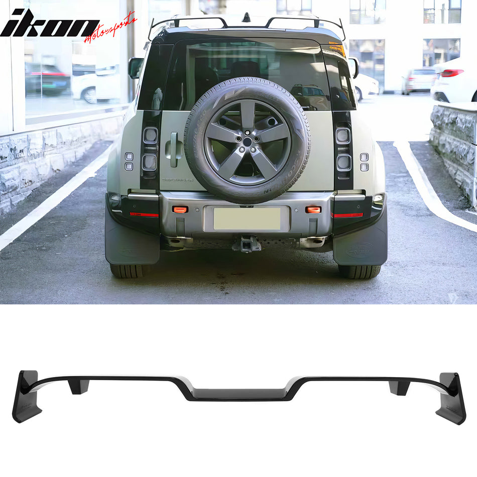 2020-2026 Land Rover Defender 90/110/13 IKON V2 Style Gloss Black ABS Rear Window Roof Spoiler Roofline Windshield Visor Wing
