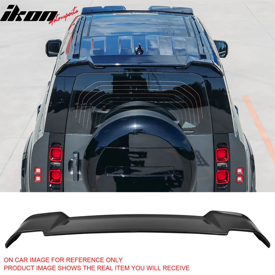 Roof Spoiler for Land Rover Defender 90 110 130 2020-2026 V Style Carbon Fiber Print ABS