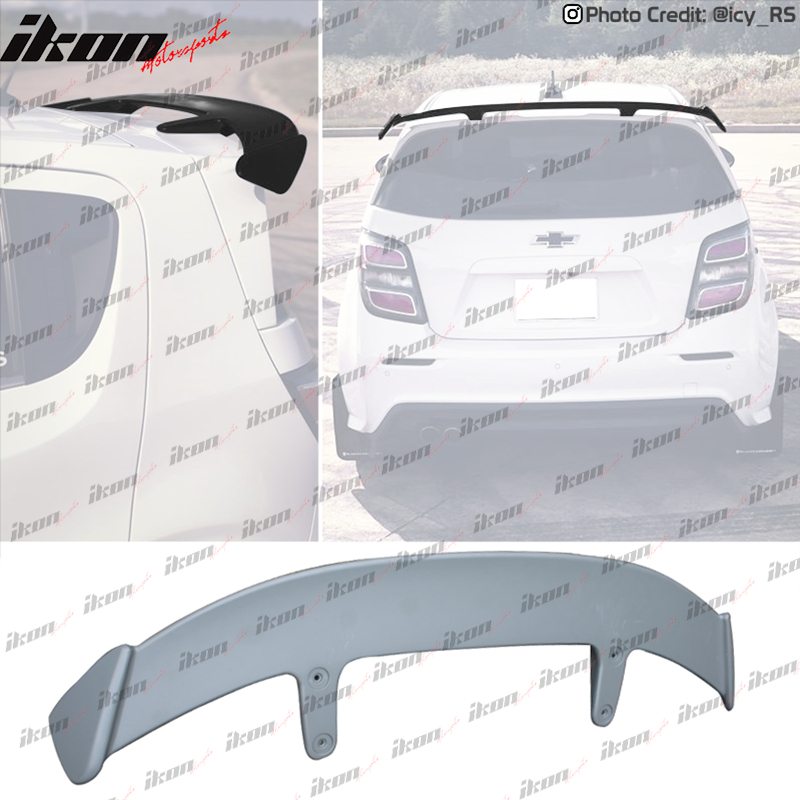 2017-2020 Chevy Sonic Hatchback AE Unpainted Roof Spoiler Wing ABS