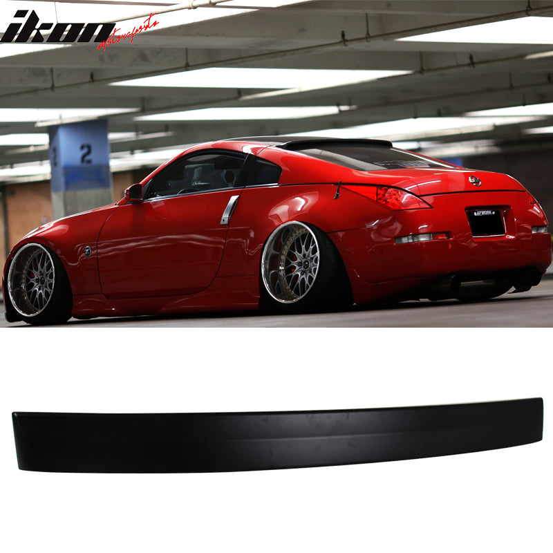 2003-2008 Nissan 350Z RS Style Unpainted Black Roof Spoiler Wing ABS