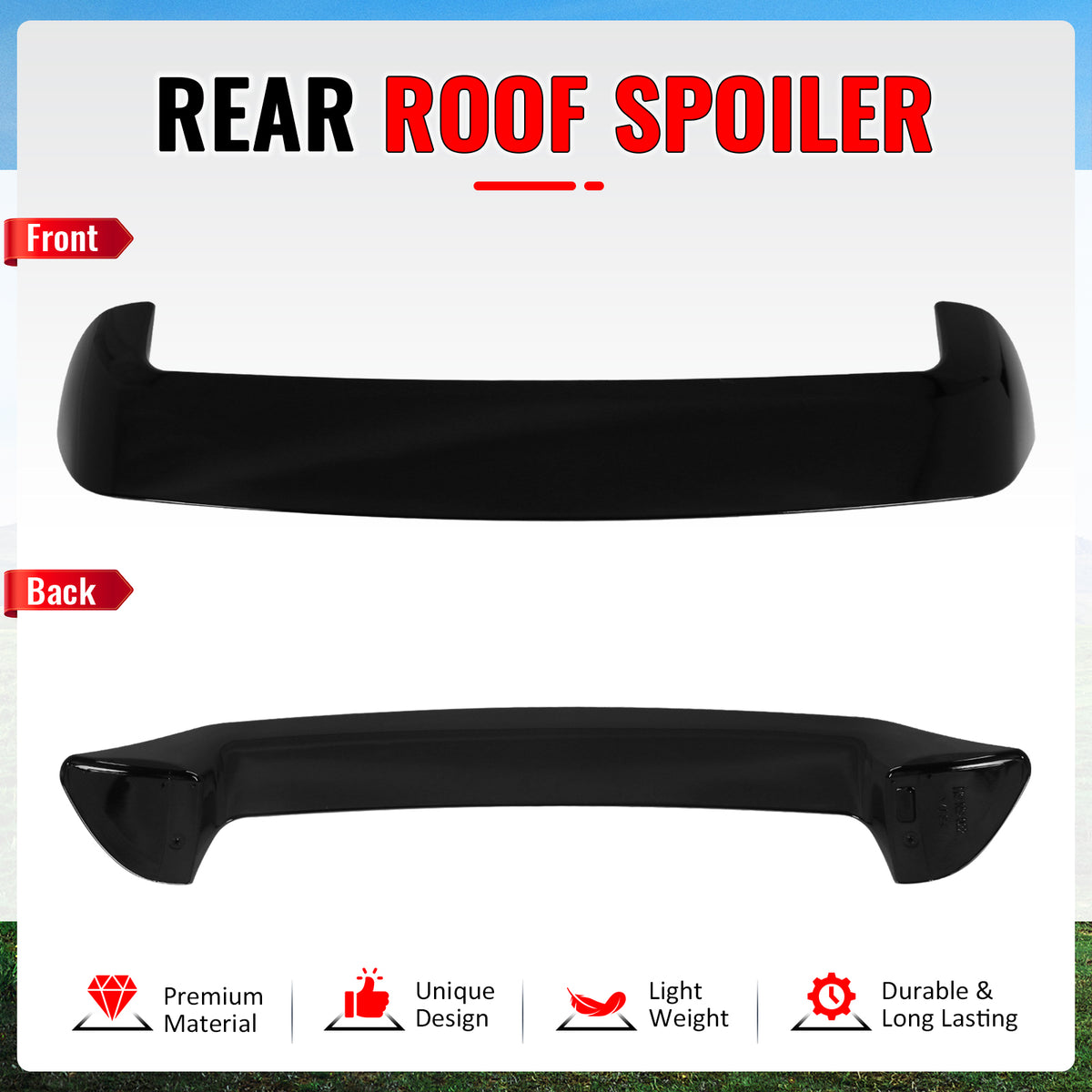 Fits 11-17 Nissan Juke OE Style Gloss Black Rear Window Roof Spoiler Wing ABS