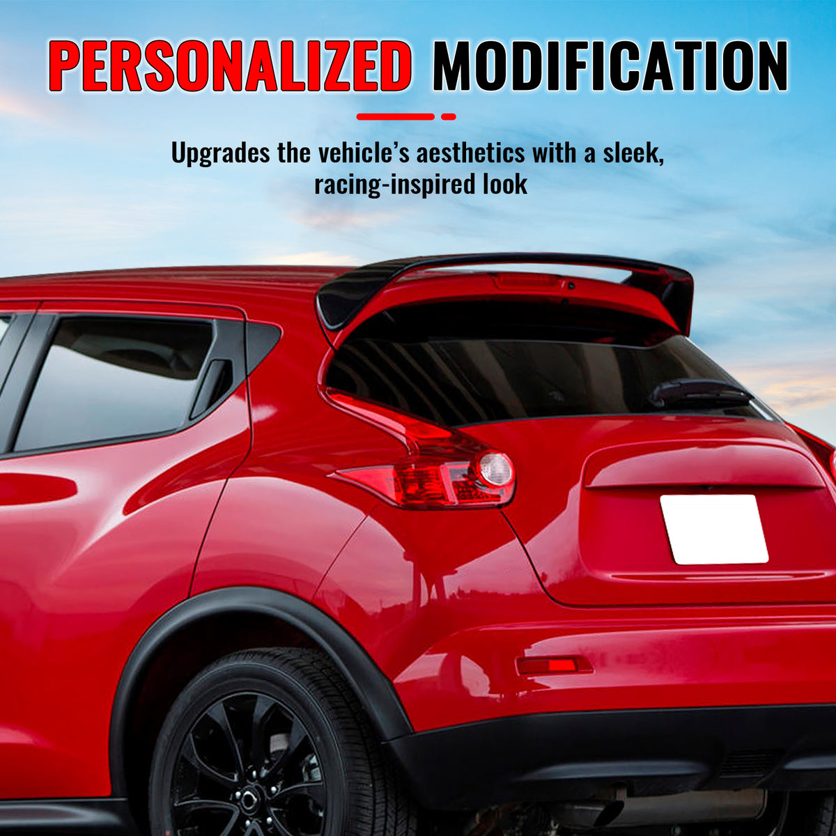 Fits 11-17 Nissan Juke OE Style Gloss Black Rear Window Roof Spoiler Wing ABS