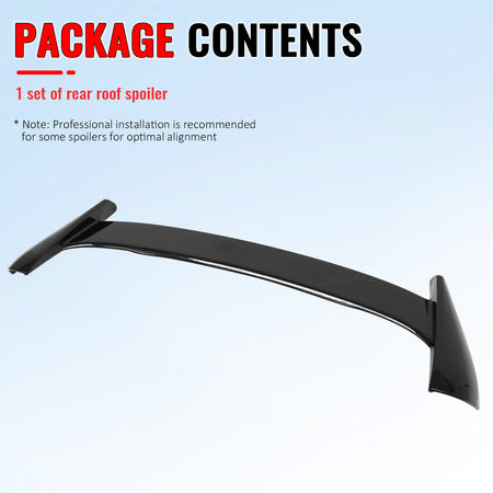 Fits 25-26 Subaru Forester IKON Z Style Gloss Black Rear Roof Spoiler Wing ABS