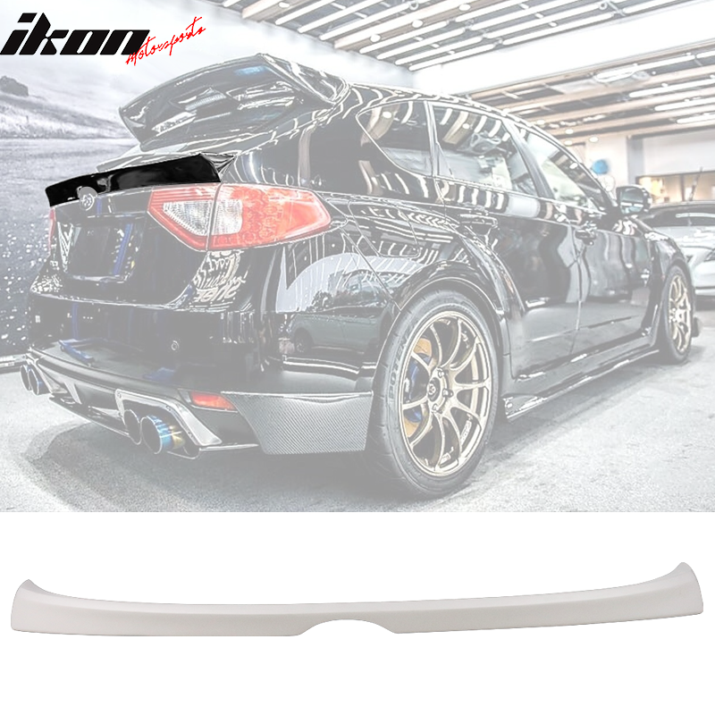 2008-2011 Subaru Impreza WRX STI Wagon Black Rear Trunk Spoiler FRP