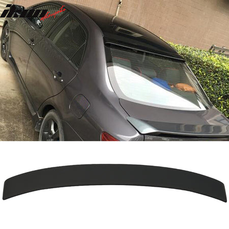 Fits 09-13 Toyota Corolla Roof Spoiler Rear Window Visor Unpainted Black