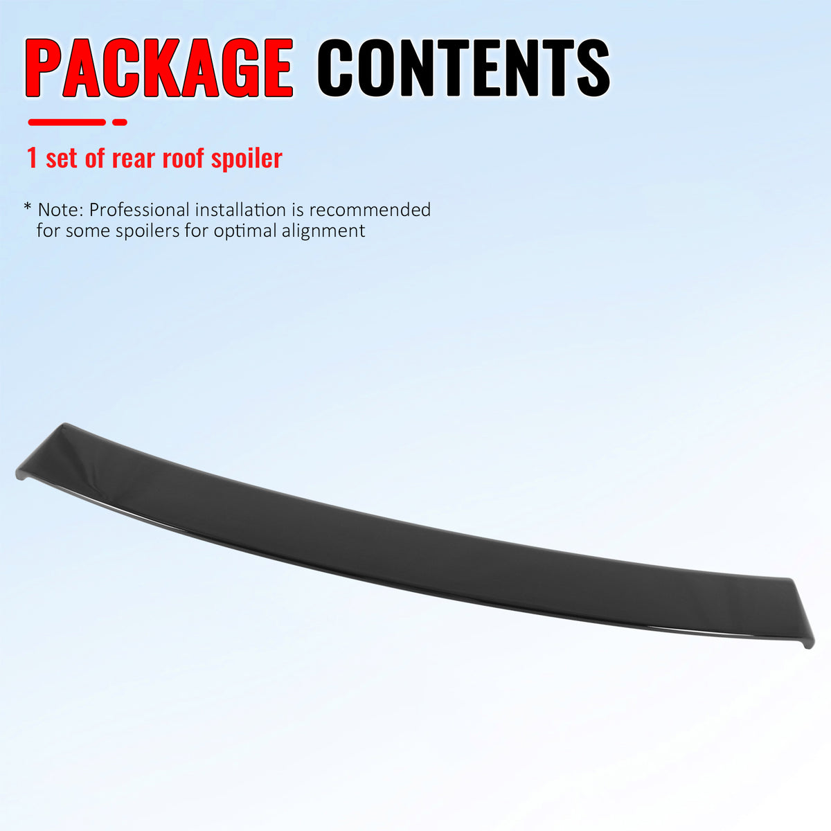 Fits 09-13 Toyota Corolla OE Style Gloss Black Rear Roof Spoiler Wing Lip ABS