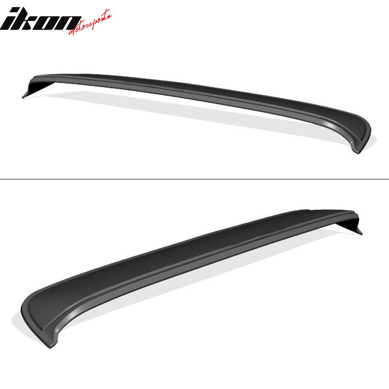 IKON MOTORSPORTS, Roof Spoiler Compatible With 2020 - 2025 Toyota Corolla Sedan, 4DR Matte Black PP Polypropylene Rear Spoiler Wing, 2021