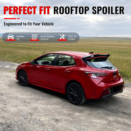 Fits 2019-2027 Toyota Corolla E210 GR Roof Spoiler OE Style Gloss Black ABS