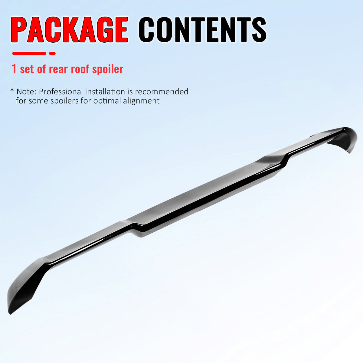 Fits 19-27 Corolla Hatchback & GR Corolla OE Style Gloss Black Roof Spoiler ABS