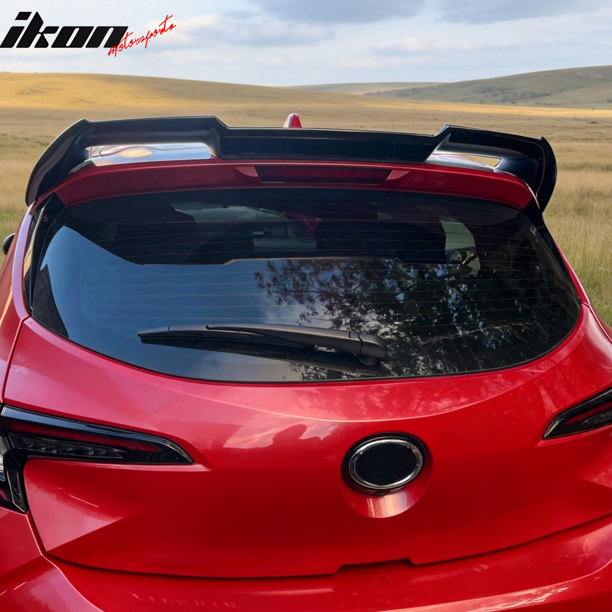 Fits 19-27 Corolla Hatchback & GR Corolla OE Style Gloss Black Roof Spoiler ABS