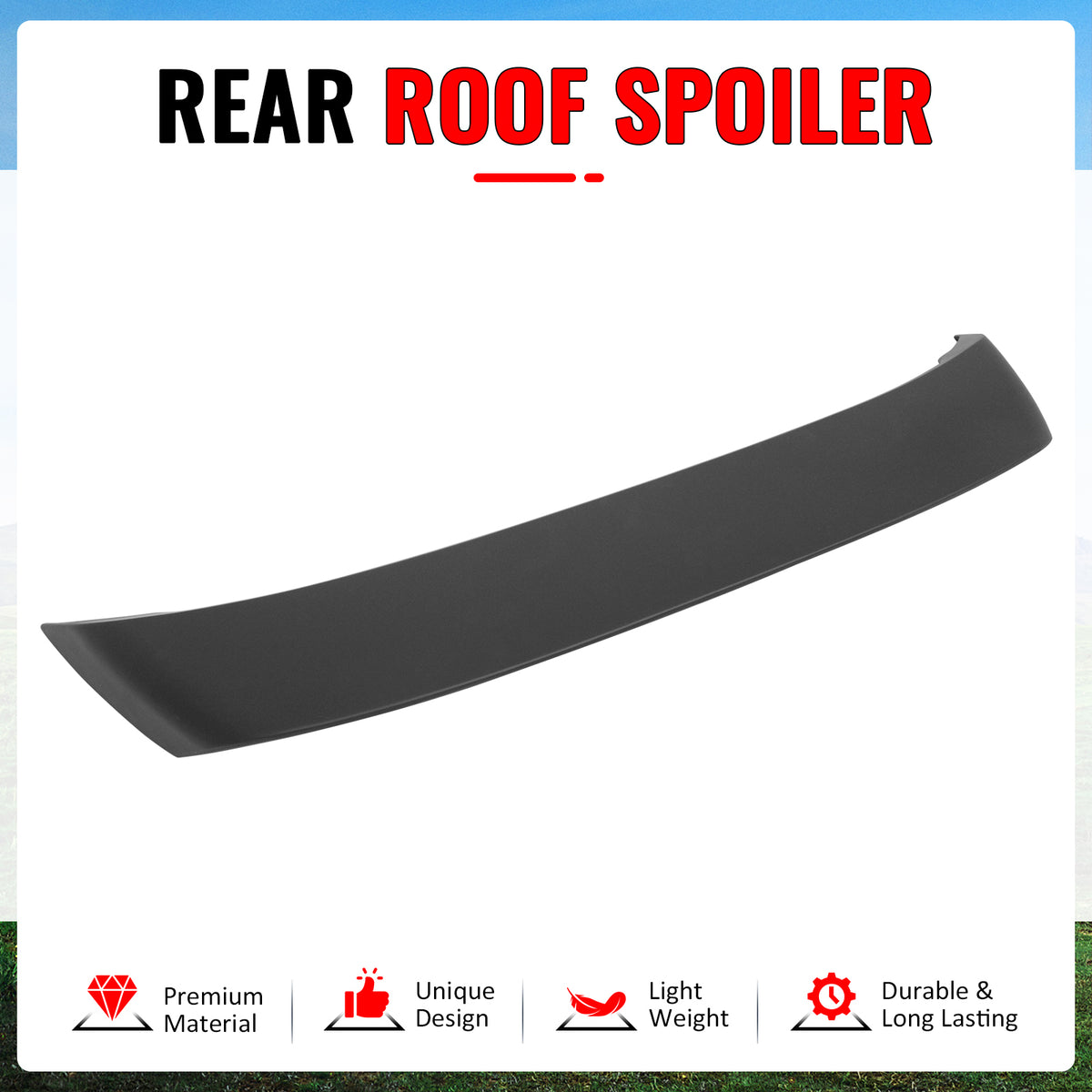 Fits 26-27 Toyota RAV4 XA60 GR Sport Rear Window Roof Spoiler Wing ABS Unpainted