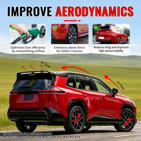 Fits 26-27 Toyota RAV4 XA60 GR Sport Carbon Fiber Print Window Roof Spoiler ABS