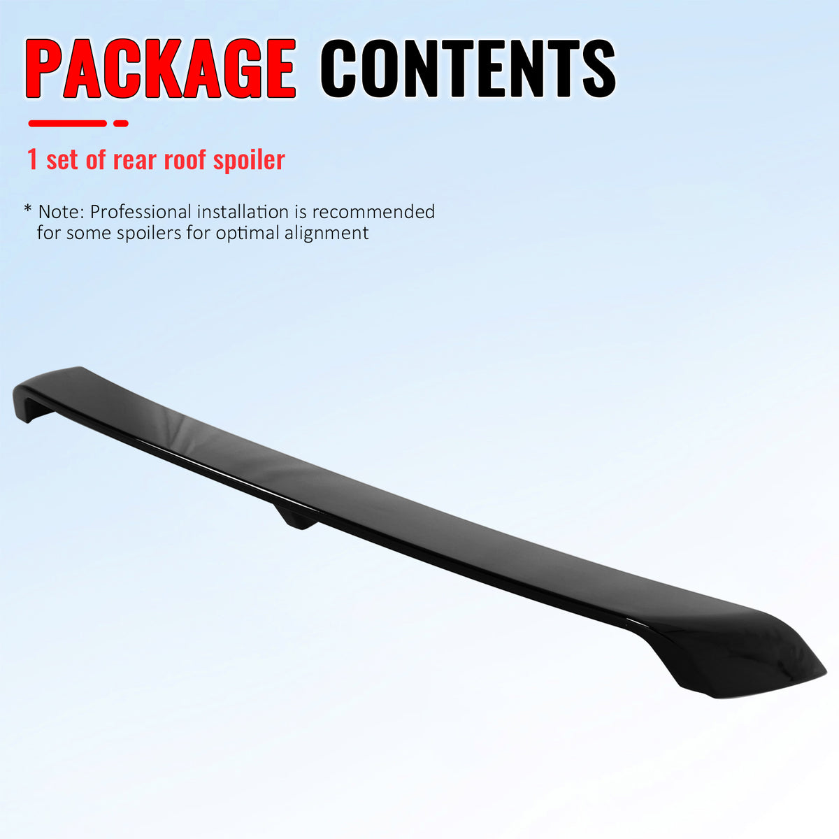 Fits 26-27 Toyota RAV4 XA60 GR Sport Gloss Black Window Roof Spoiler Wing ABS