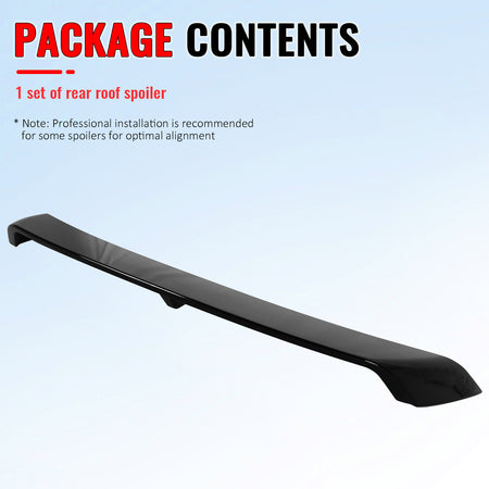 Fits 26-27 Toyota RAV4 XA60 GR Sport Gloss Black Window Roof Spoiler Wing ABS
