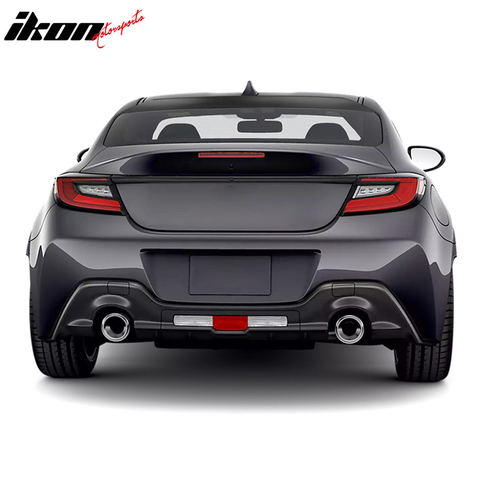 IKON MOTORSPORTS, Rear Window Roof Spoiler Compatible with 2022-2024 Subaru BRZ Toyota GR86, IKON Style ABS Plastic Top Roofline Windshield Visor Spoiler Wing