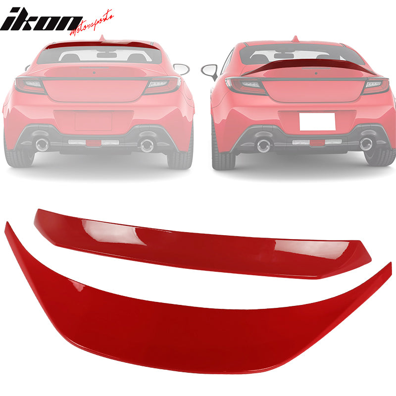 2022-2024 Subaru BRZ GR86 #DCK Red IKON Roof + TRD Trunk Spoiler ABS