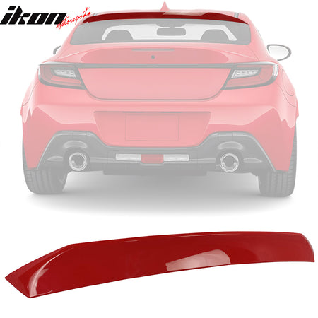 Fits 22-24 Subaru BRZ Toyota GR86 #DCK Red IKON Roof & TRD Trunk Spoiler ABS