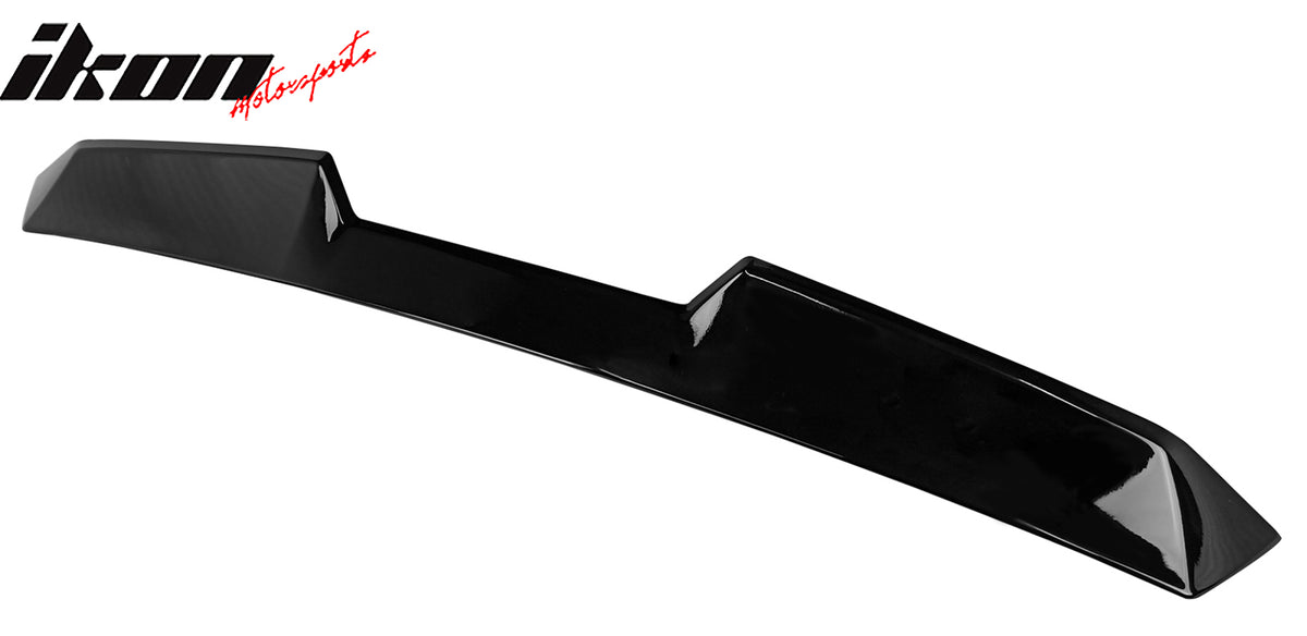 IKON MOTORSPORTS, Rear Window Roof Spoiler Compatible with 2022-2026 Subaru BRZ Toyota GR86, V Style Painted #CB4, D4S Crystal Black Silica Pearl ABS Plastic Top Roofline Windshield Visor Spoiler Wing