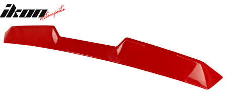 IKON MOTORSPORTS, Rear Window Roof Spoiler Compatible with 2022-2026 Subaru BRZ Toyota GR86, V Style Painted #DCK Ignition Red ABS Plastic Top Roofline Windshield Visor Spoiler Wing