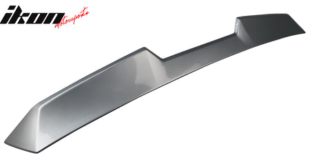 IKON MOTORSPORTS, Rear Window Roof Spoiler Compatible with 2022-2026 Subaru BRZ Toyota GR86, V Style Painted #E1U, G1U, GE2 Ice Silver Metallic ABS Plastic Top Roofline Windshield Visor Spoiler Wing