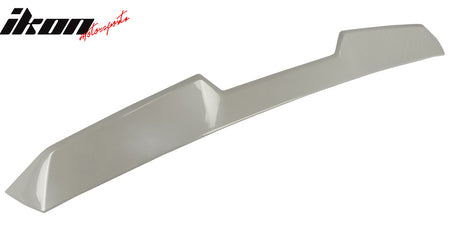 IKON MOTORSPORTS, Rear Window Roof Spoiler Compatible with 2022-2026 Subaru BRZ Toyota GR86, V Style Painted #K1X, WH2 Crystal White Pearl ABS Plastic Top Roofline Windshield Visor Spoiler Wing