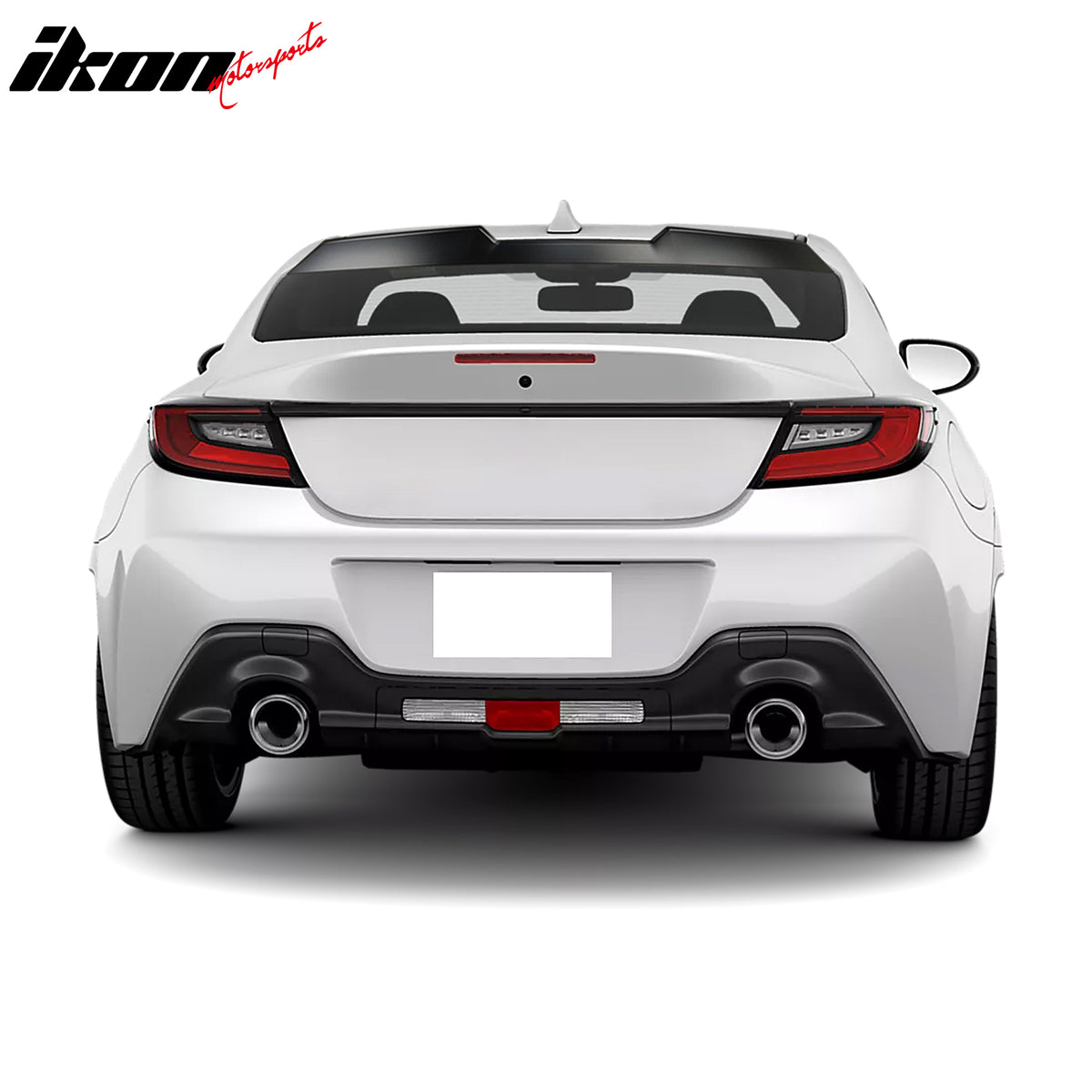 IKON MOTORSPORTS, Roof Spoiler Compatible With 2022-2024 Subaru BRZ Toyota GR86, ABS Plastic V Style Rear Window Visor Spoiler Wing