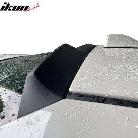 IKON MOTORSPORTS, Roof Spoiler Compatible With 2022-2024 Subaru BRZ Toyota GR86, ABS Plastic V Style Rear Window Visor Spoiler Wing