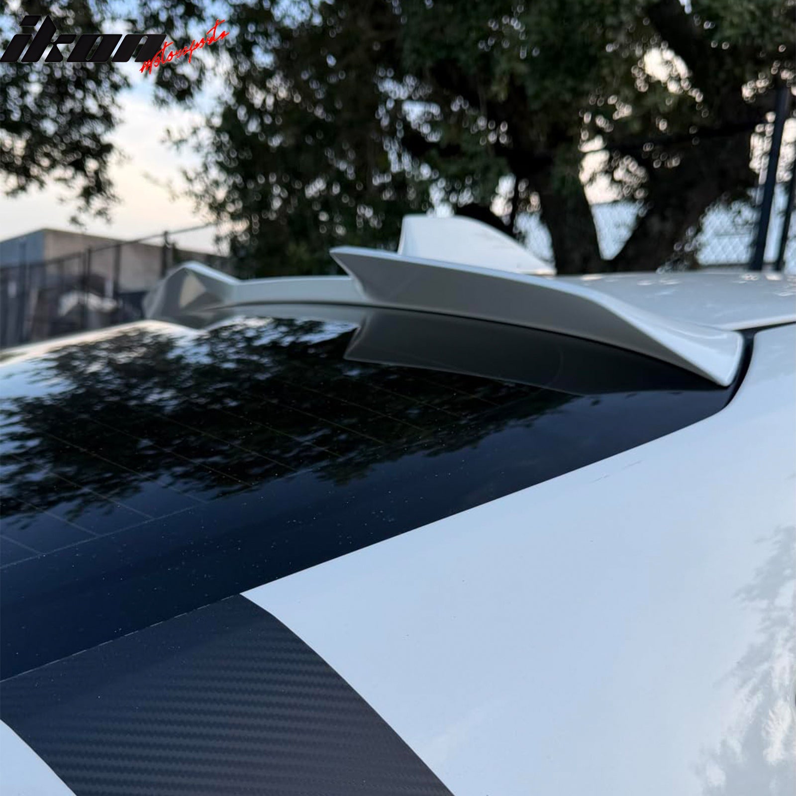 Fits 22-26 Toyota GR86/Subaru BRZ V Style Rear Roof Spoiler Painted #K1X White