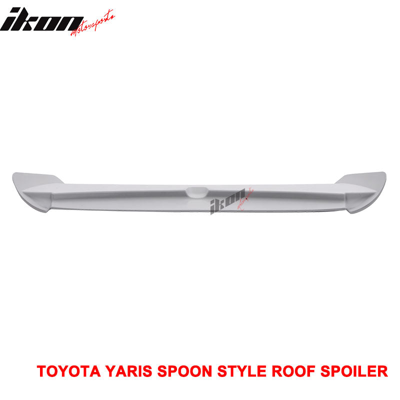 Roof Spoiler Compatible With 2006-2011 Toyota Yaris, Unpainted ABS Car Exterior Trunk Spoiler Rear Wing Tail Roof Top Lid by IKON MOTORSPORTS, 2007 2008 2009 2010