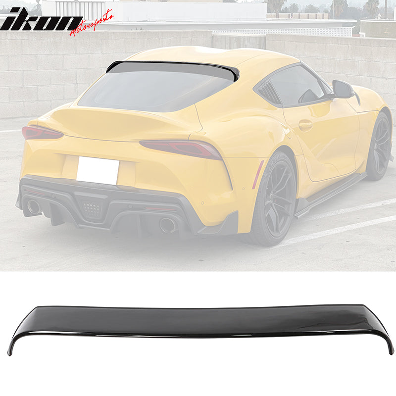 IKON MOTORSPORTS, Roof Spoiler Compatible With 2020-2023 Toyota GR Supra  A90, Rear Roof Window Spoiler Wing Added on Bodykit Replacement IKON Style  PP Polypropylene, 2021 2022 – Ikon Motorsports
