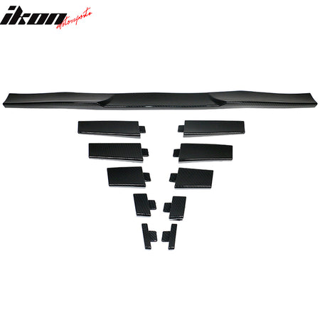 Universal Adjustable Top Roof Spoiler Wing Rear Window Visor Carbon Fiber Print