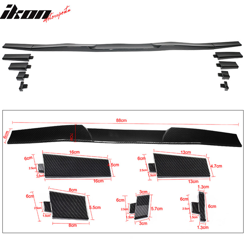 Universal Adjustable Top Roof Spoiler Wing Rear Window Visor Carbon Fiber Print