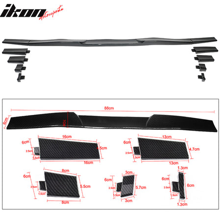 Universal Adjustable Top Roof Spoiler Wing Rear Window Visor Carbon Fiber Print