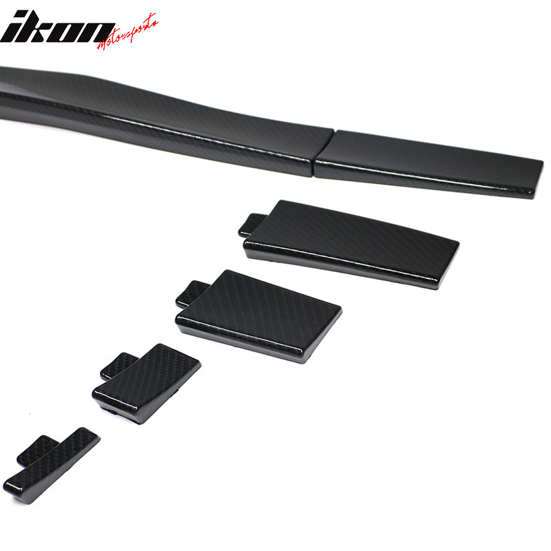 Universal Fit Carbon Fiber Print Top Rear Roof Spoiler Wing Adjustable Splitter