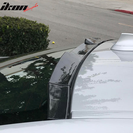 Roof Spoiler Universal Fitment, Adjustable Glossy Black Roof Spoiler Deck Lip Wing Boot Lid By IKON MOTORSPORTS